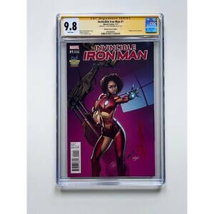 INVINCIBLE IRON MAN #1 CGC 9.8 SS (2017) signed Scott Campbell | Midtown Variant